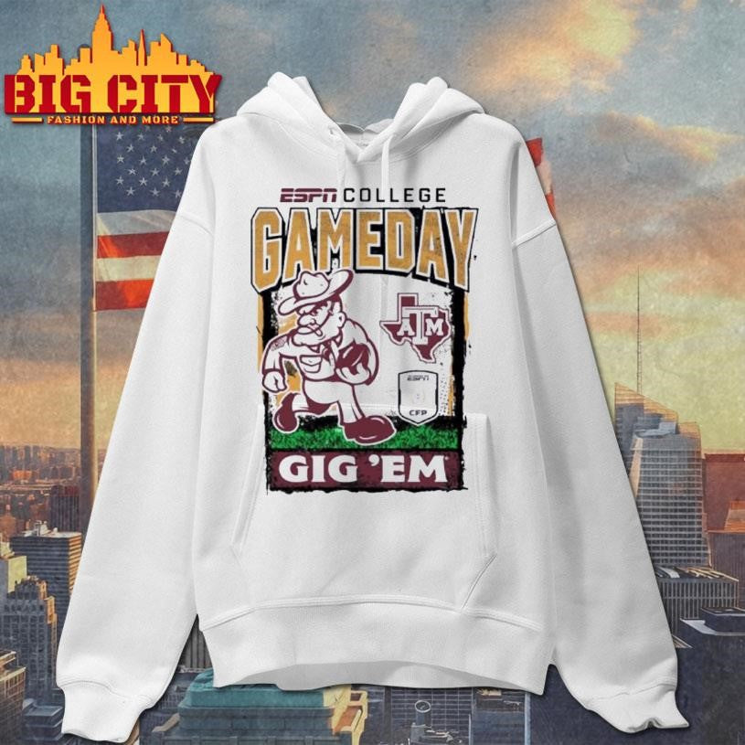 Texas Am Cfp Gameday 1st Round Mascot Gig Em Shirt