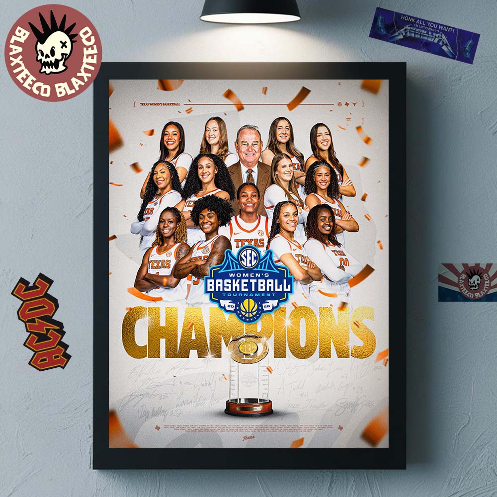 Texas Longhorns Women’s Basketball 2026 SEC Tournament Champions Home Decor Poster Canvas