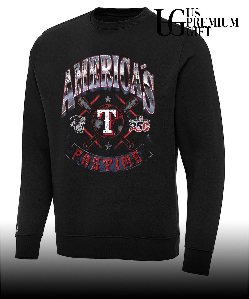 Texas Rangers baseball Americana 250th Pastime celebrating logo shirt