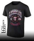 Texas Rangers baseball Americana 250th Pastime celebrating logo shirt