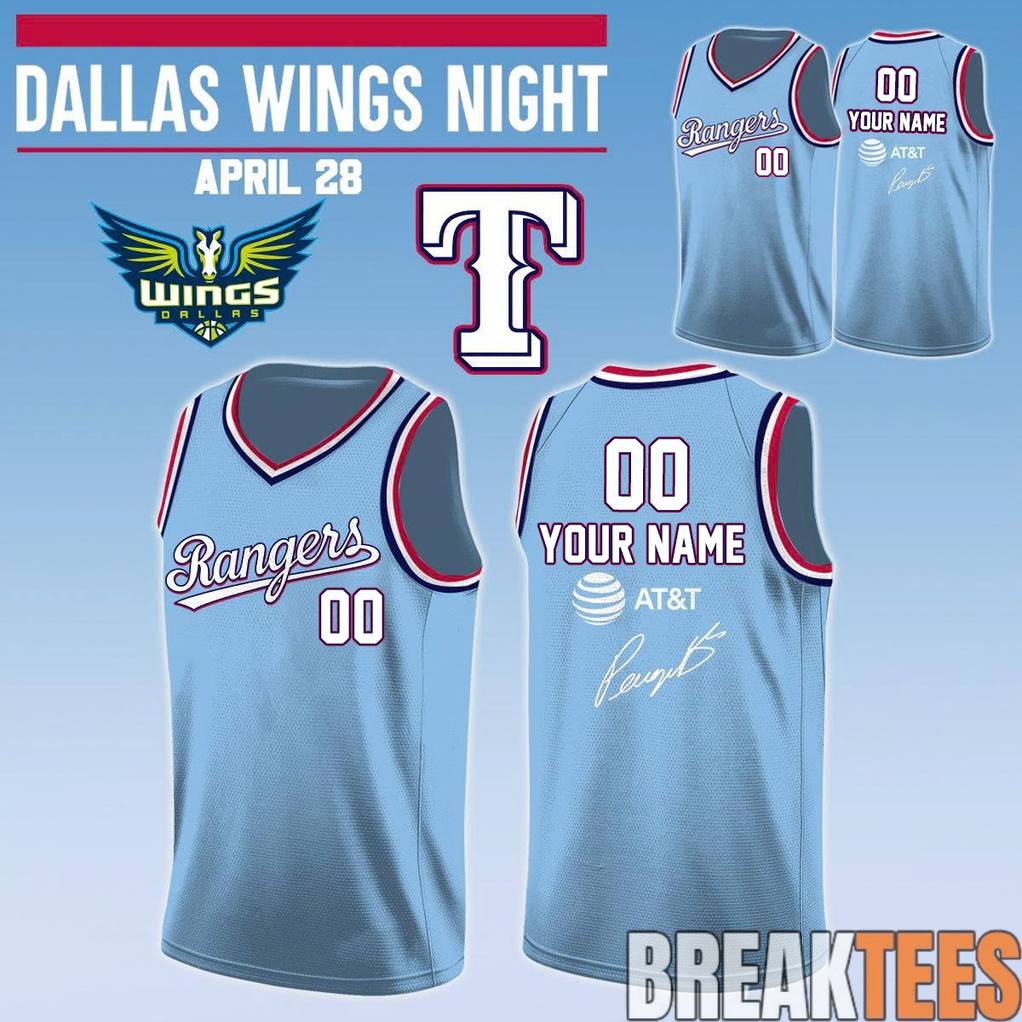 Texas Rangers x Dallas Wings Night Paige Bueckers Signature Custom Basketball Jersey