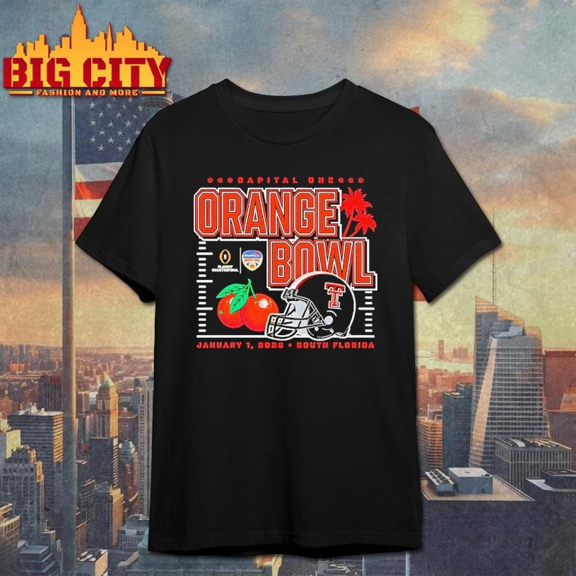Texas Tech Red Raiders American Football 2026 Capital One Orange Bow Shirt
