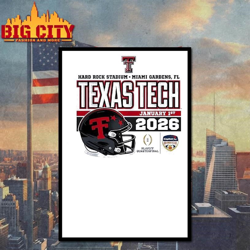Texas Tech Red Raiders Orange Bowl 2026 CFP Quarterfinal Shirt
