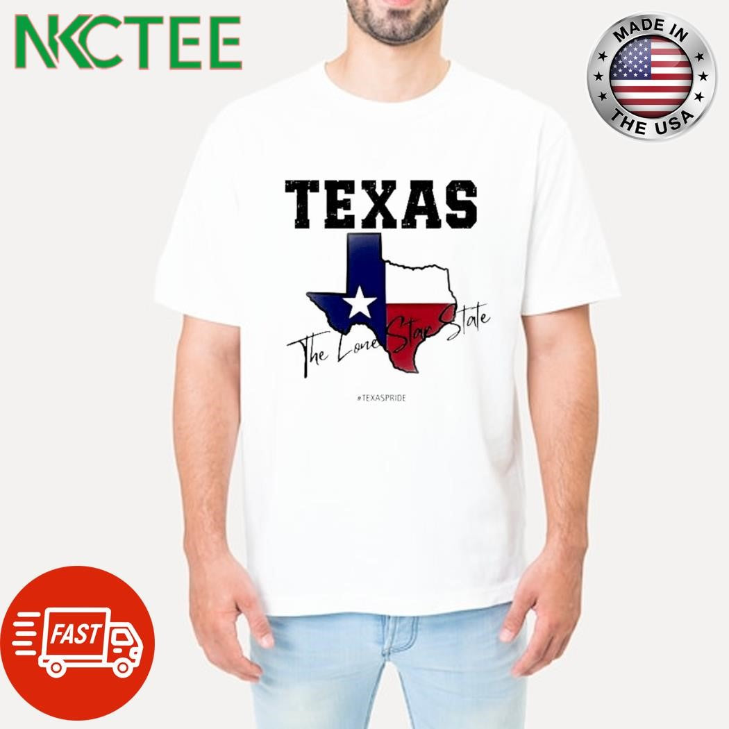 Texas the lone star state map shirt