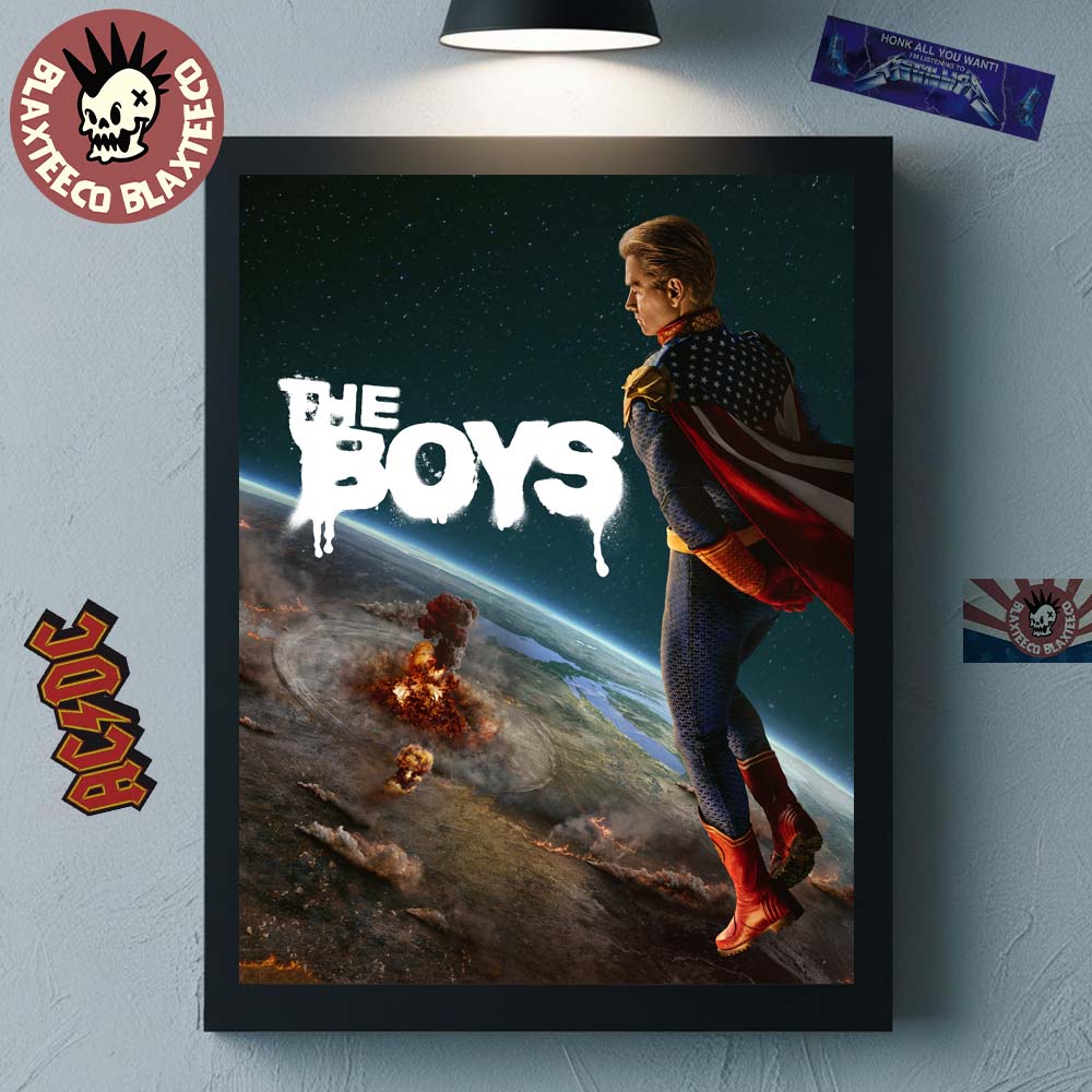 The Boys Season 5 Homelander Watching The World Destroyed Official Poster Canvas For Home Decor