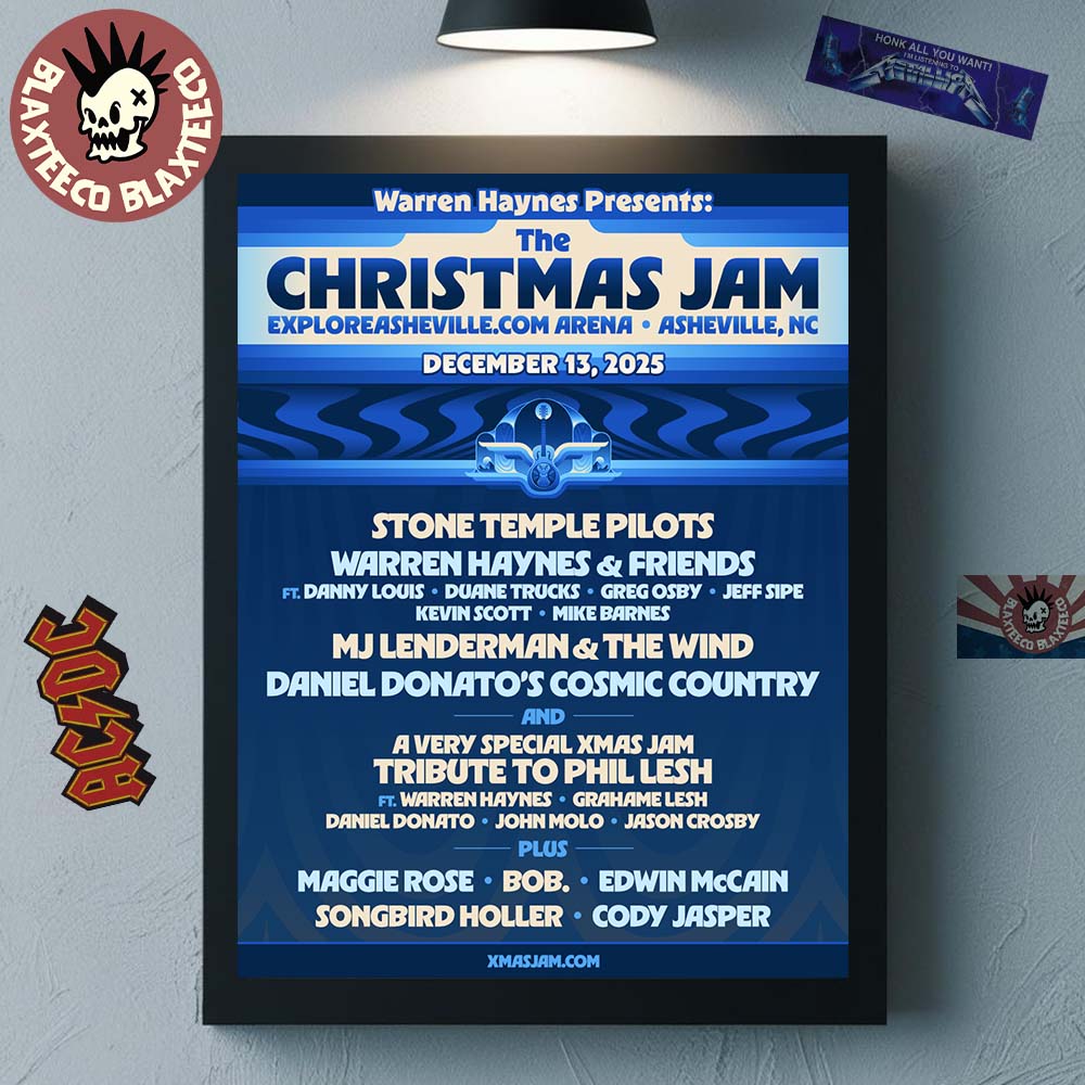 The Christmas Jam 2025 Full Lineup Poster In Asheville North Carolina At Exploreasheville.com Arena On December 13 2025 Poster Canvas