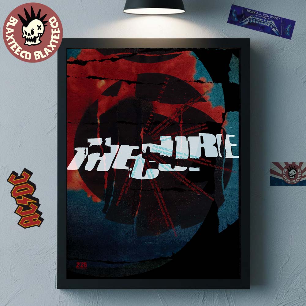 The Cure Festival Summer 2026 Merch Poster Canvas For Home Decor