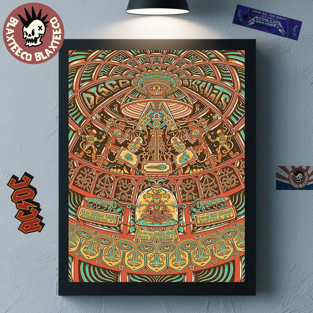 The Disco Biscuits Event Poster For Shows In Stroudsburg PA South Burlinton VT And Buffalo New York On November 2025 Home Decor Poster Canvas
