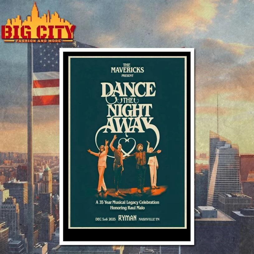 The Mavericks Dance The Night Away Nashville Shows On Dec 5-6 2025 Poster shirt