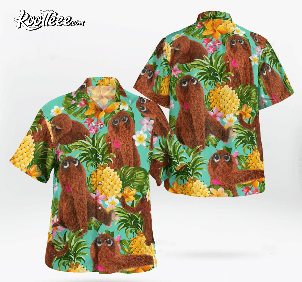 The Muppet Mr Snuffleupagus Pineapple Hawaiian Shirt