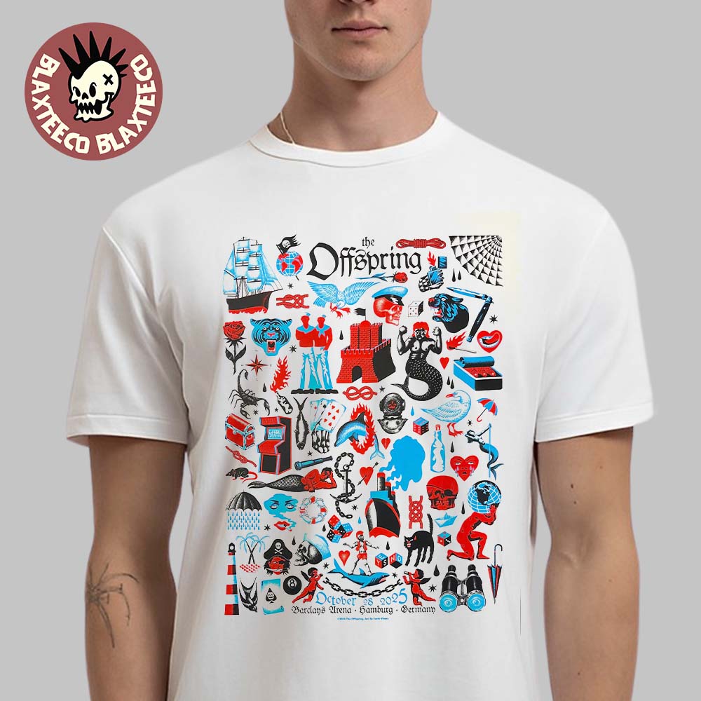 The Offspring Hamburg Germany 2025 Event Poster At Barclays Arena On October 28 2025 T-Shirt