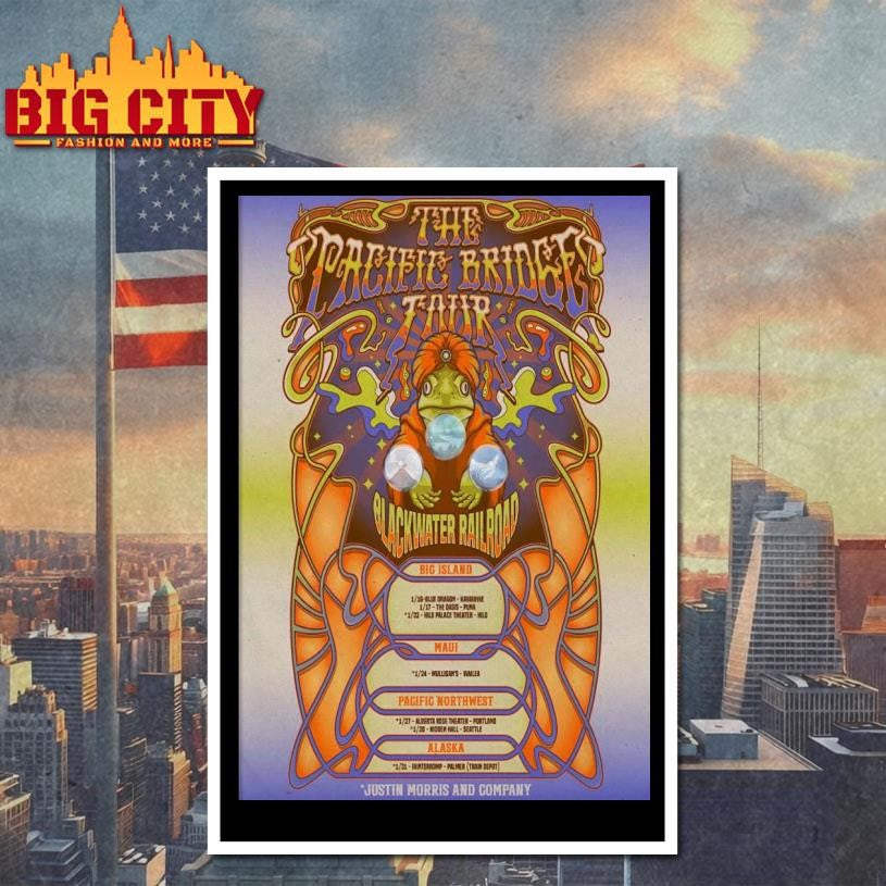 The Pacific Bridge Faur And Blackwater Railroad Co Jan 2026 Tour Poster Shirt