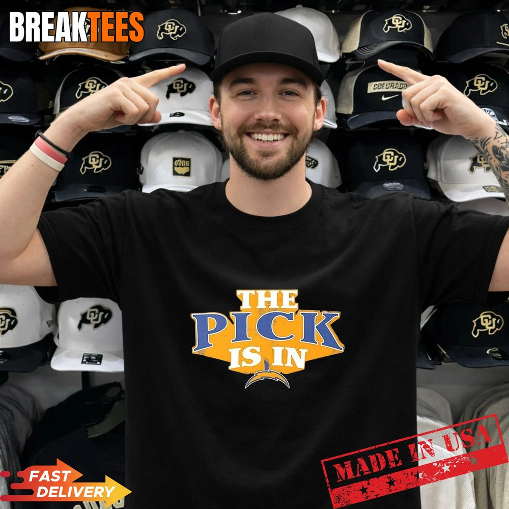 The Pick is in Los Angeles Chargers Football T-Shirt