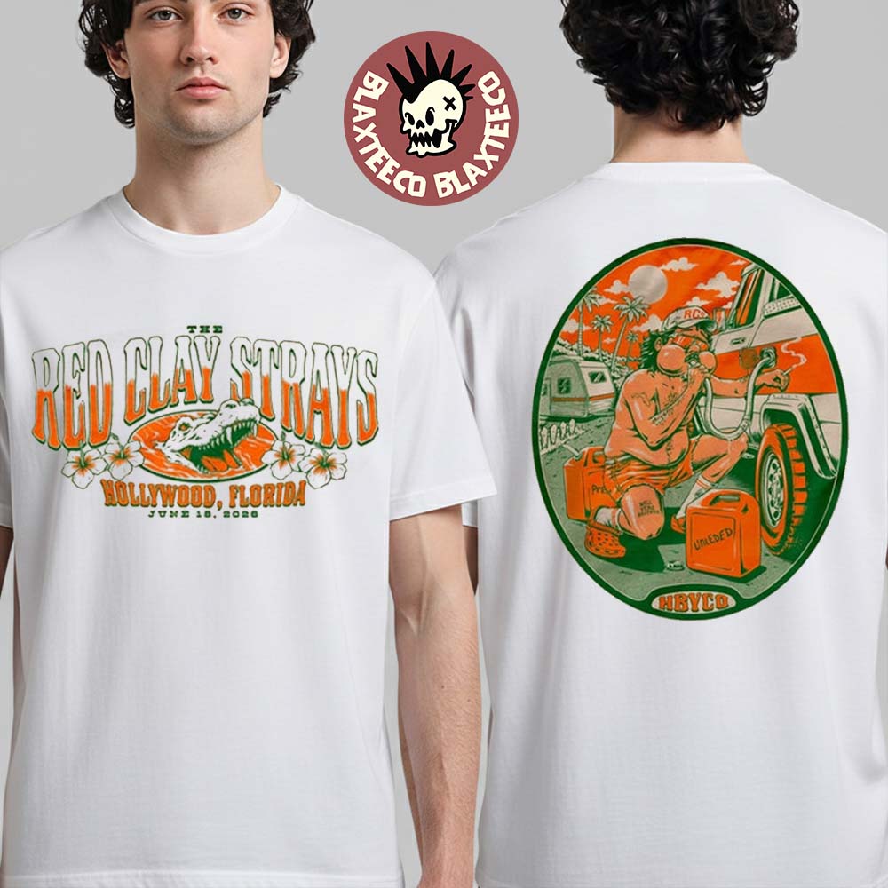 The Red Clay Strays x Soundwaves Creative Hollywood Florida 2026 Event Show Tee At Hard Rock Live On June 18 2026 Two Sided T-Shirt