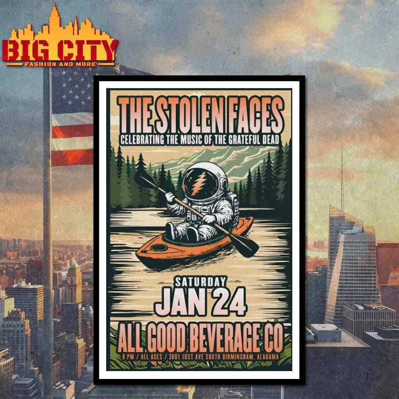 The Stolen Faces 1.24.2026 Birmingham AL Poster shirt
