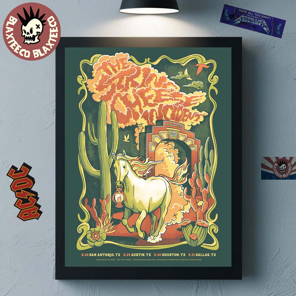 The String Cheese Incident Texas 2026 Run Shows Poster From May 28 To 31 2026 In San Antonio Austin Houston And Dallas Poster Canvas