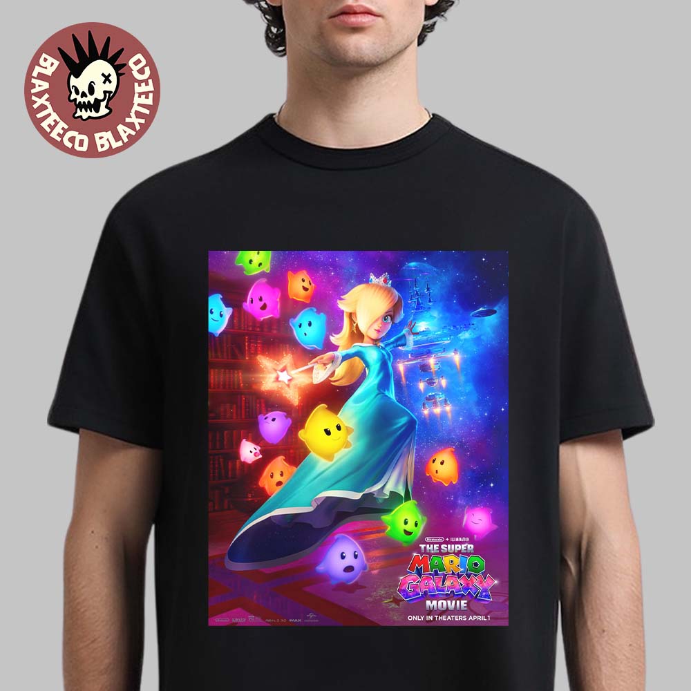 The Super Mario Galaxy Movie Rosalina Character Poster In Theaters On April 1 2026 T-Shirt