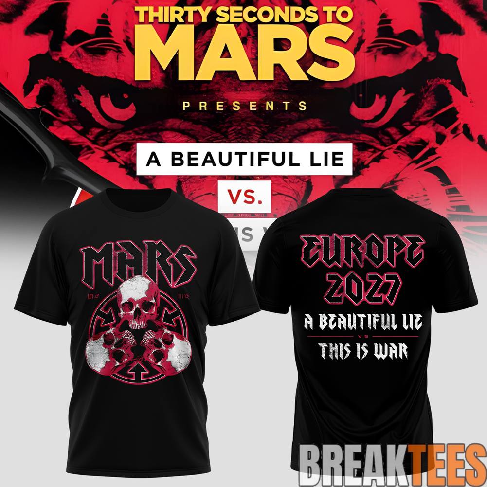 Thirty Seconds to Mars ”A Beautiful Lie vs. This Is War” European Tour Shirt