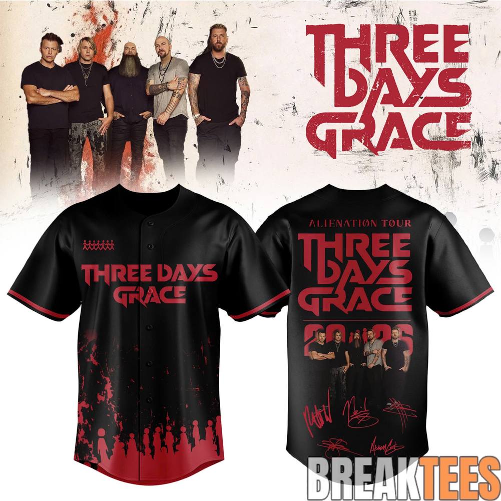 Three Days Grace Alienation Tour 2026 Limited Edition Jersey
