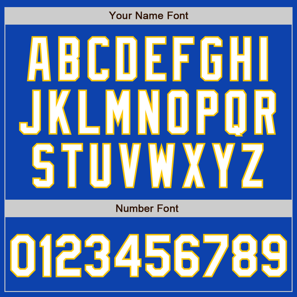 Custom Thunder Blue White-Yellow Authentic Baseball Jersey