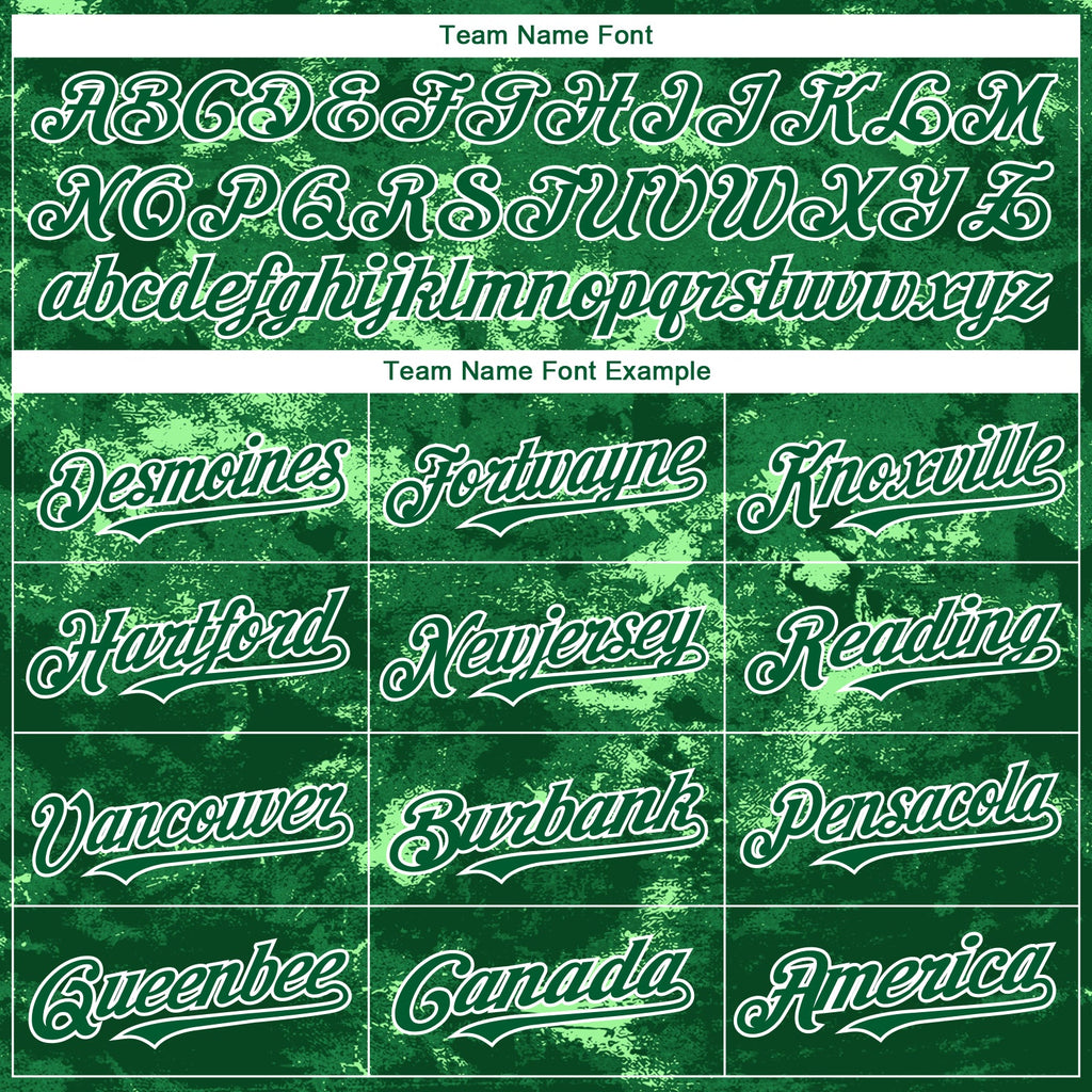 Custom Tie Dye Green-White Authentic Baseball Jersey