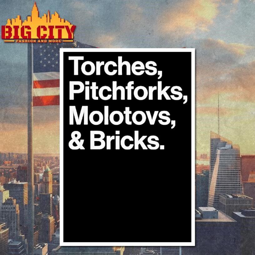 Tom Morello Torches Pitchforks Molotovs And Bricks 2025 World Tour Shirt