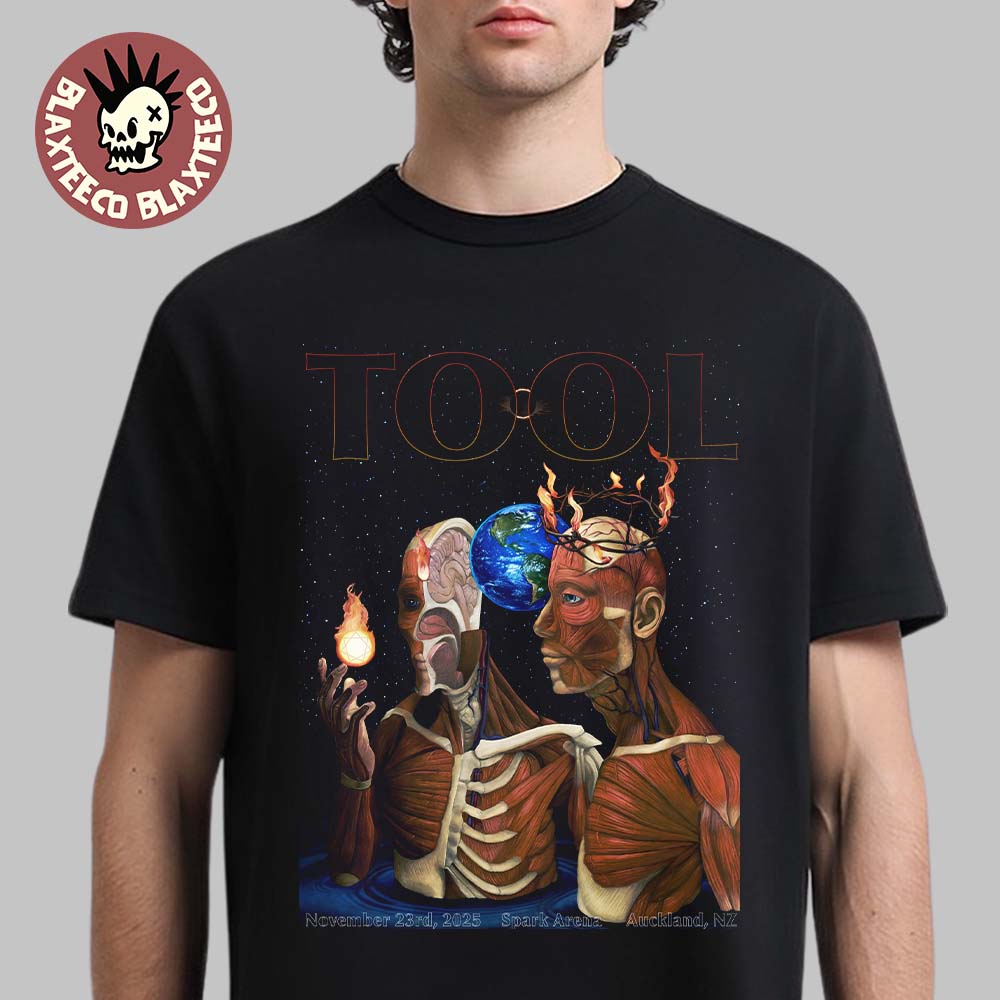 Tool Auckland New Zealand 2025 Night 2 Poster At Spark Arena On November 23 2025 T-Shirt