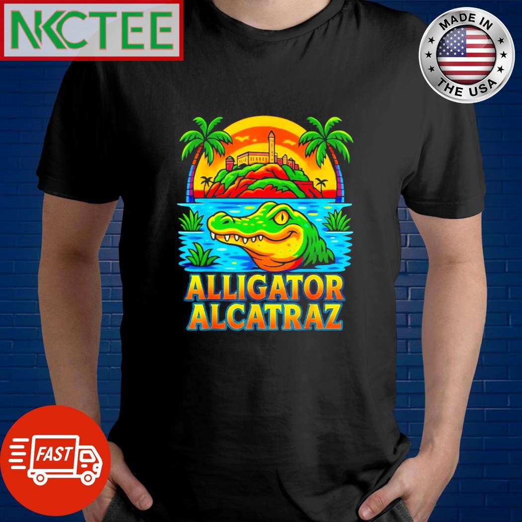 Top Alligator alcatraz crocodile paint shirt