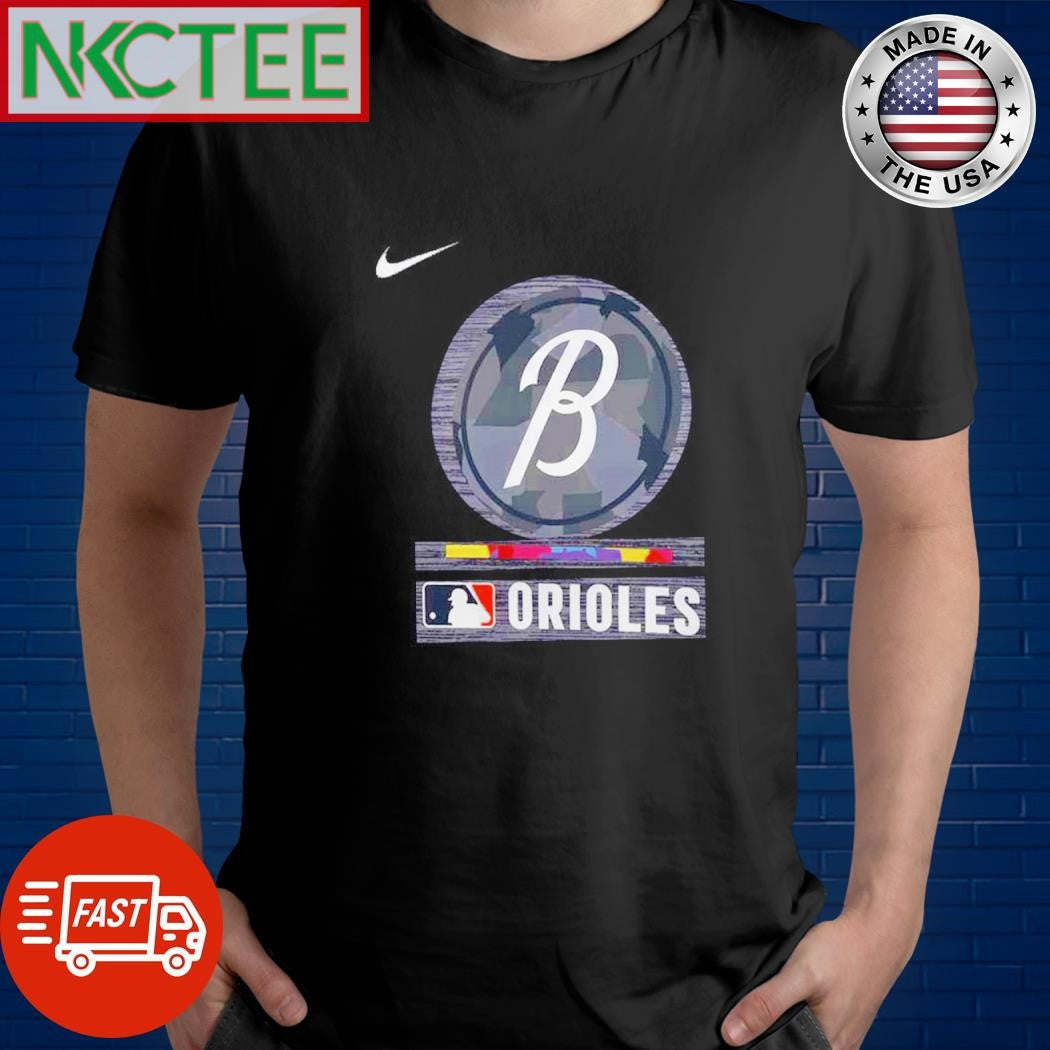 Top Baltimore Orioles B rainbow bar shirt