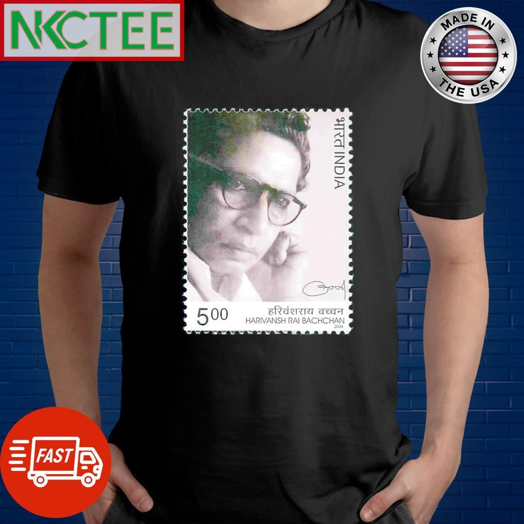 Top Harivansh Rai Bachchan stamp signature shirt