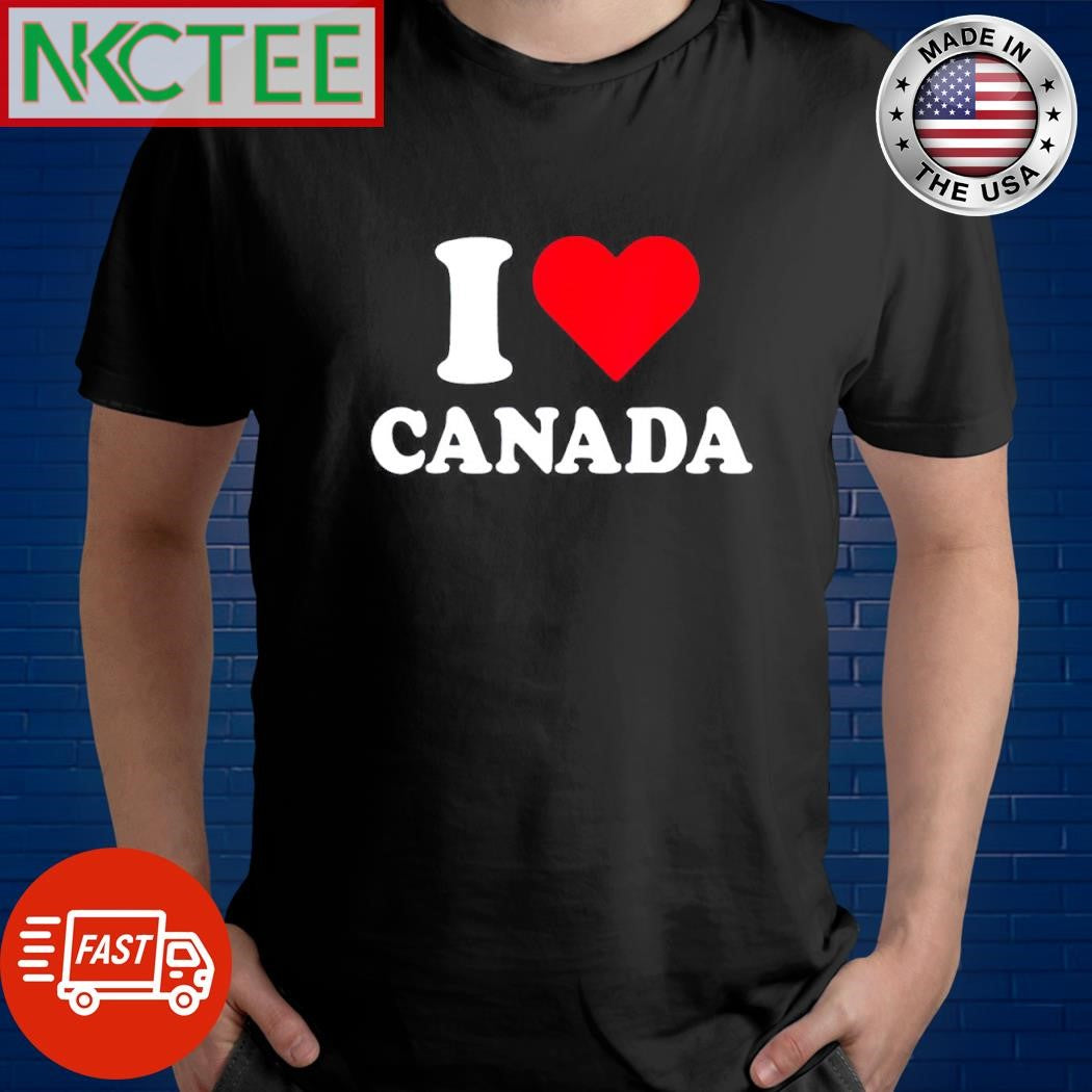 Top I love Canada heart shirt