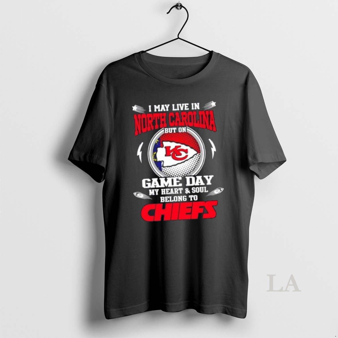 Top I May Live In North Carolina But On Game Day My Heart And Soul