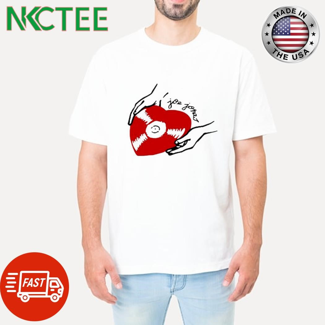 Top Joe Jonas Heart Record Red shirt