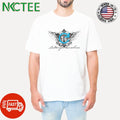 Top Late Night Drive Home Winged Arrow blue graphic shirt