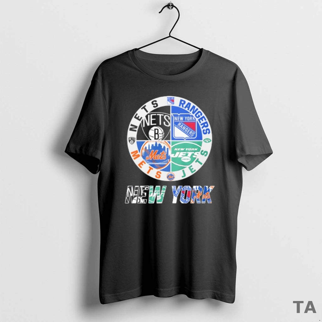 Top New York Jets New York Nets New York Mets And New York Rangers Mashup