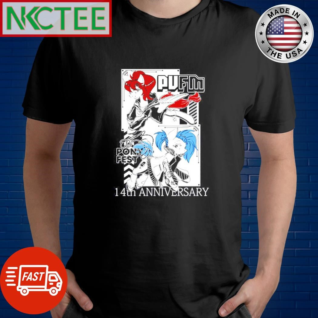 Top PonyFest Online x PonyvilleFM 14th Birthday Charity Concert 14th Anniversary shirt