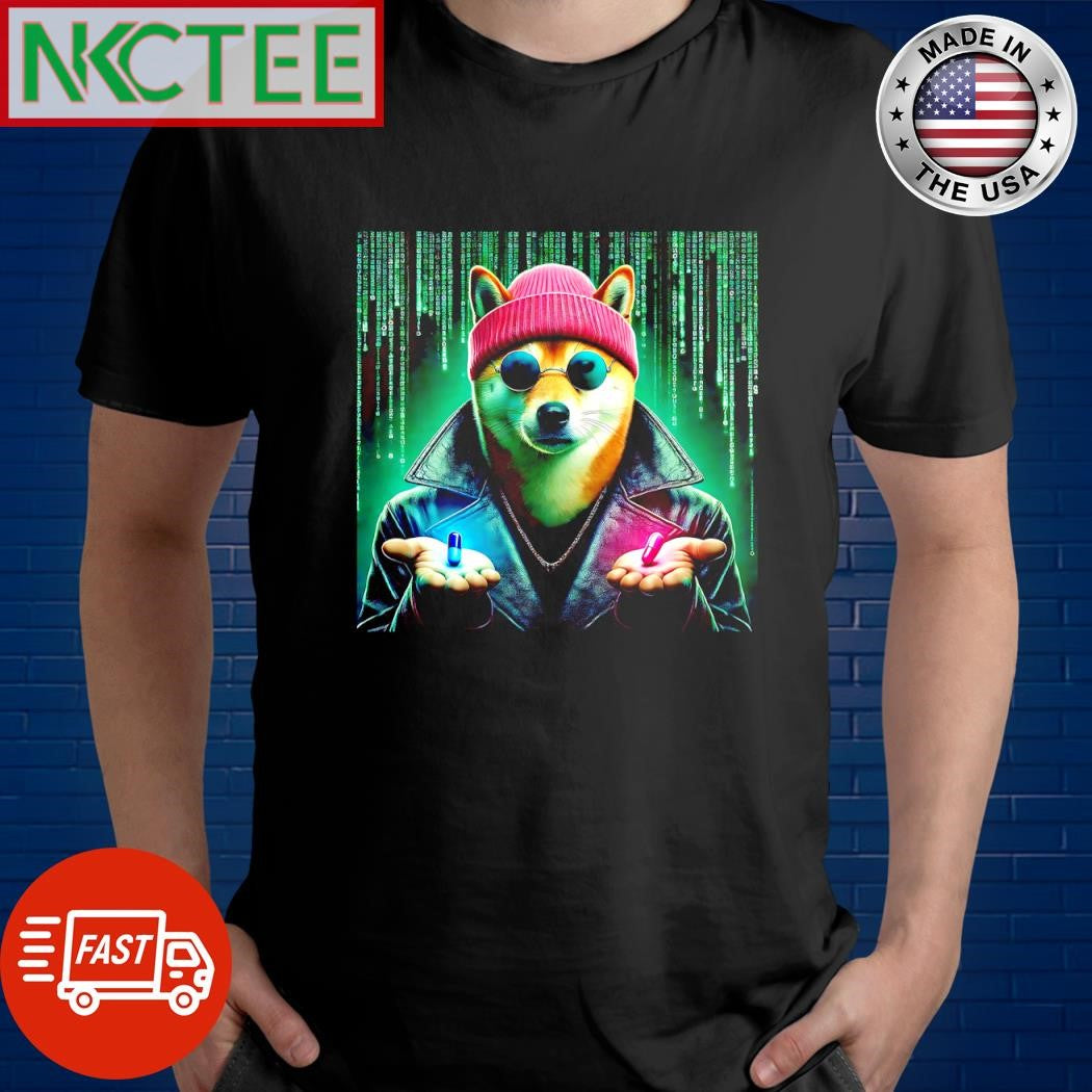 Top Shiba Inu coin The Matrix Red pill and blue pill shirt