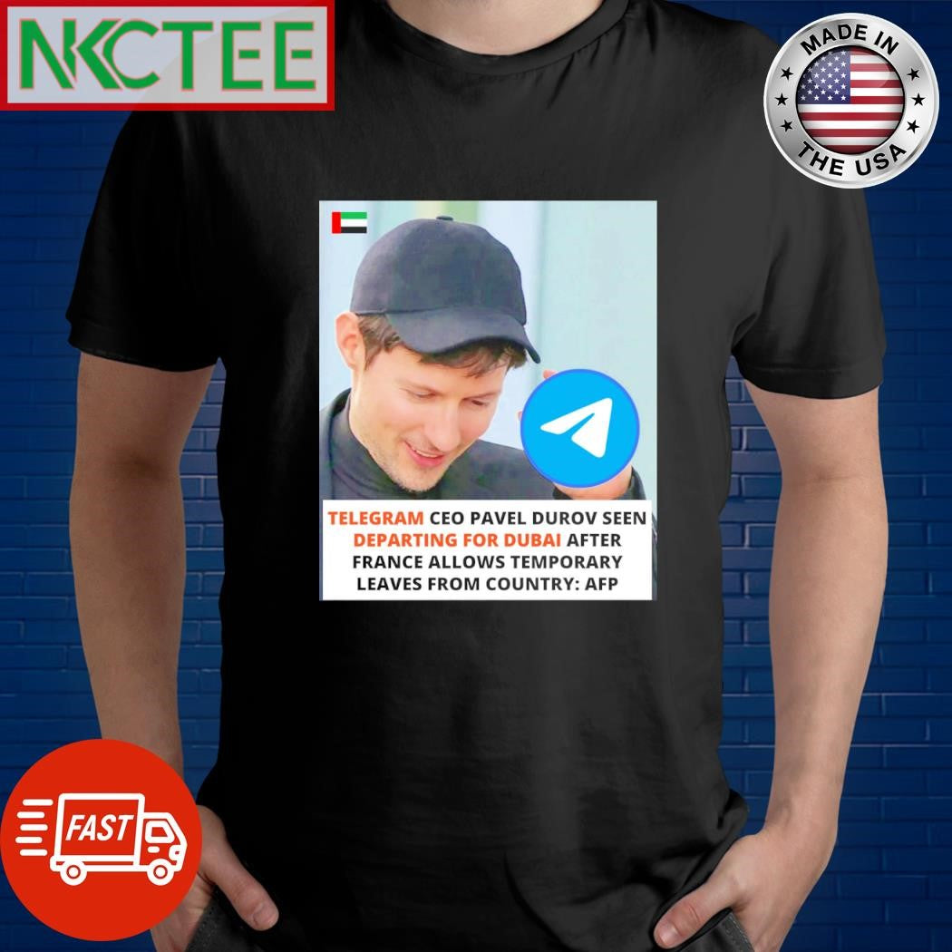 Top Telegram Ceo Pavel Durov seen departing for Dubai after France allows temporary shirt