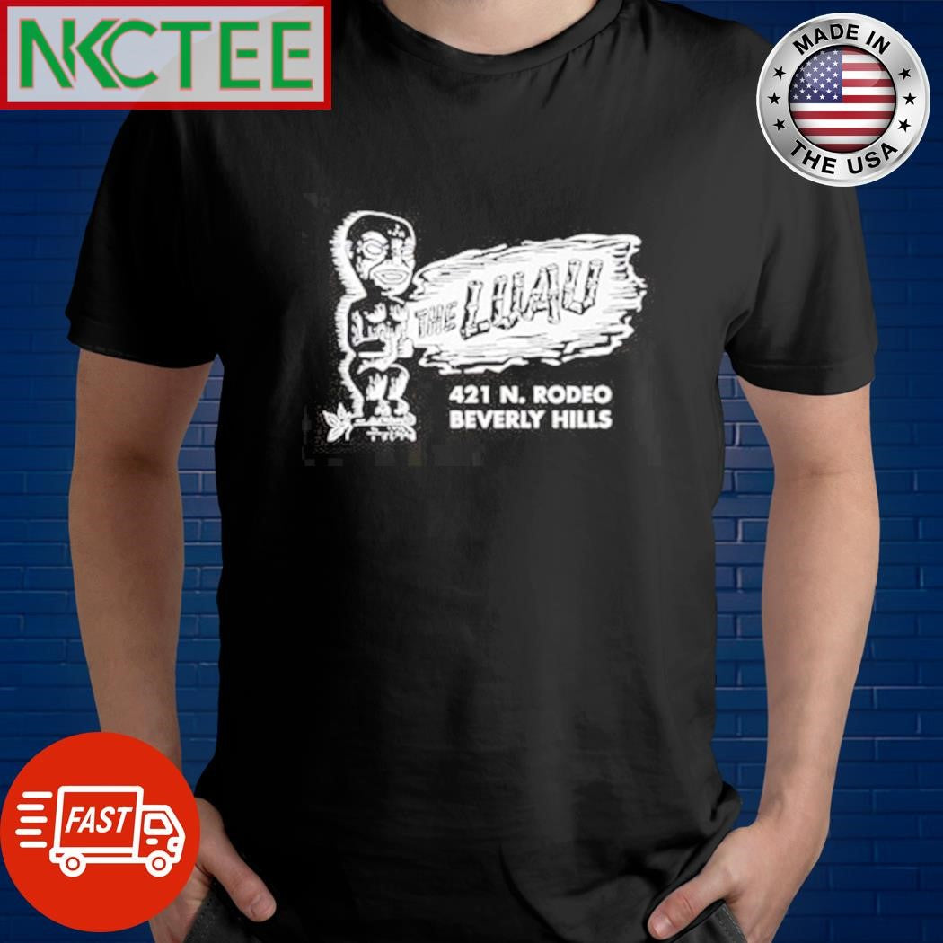 Top The Luau Tiki Bar 421 N Rodeo Beverly Hills Los Angeles Retro shirt
