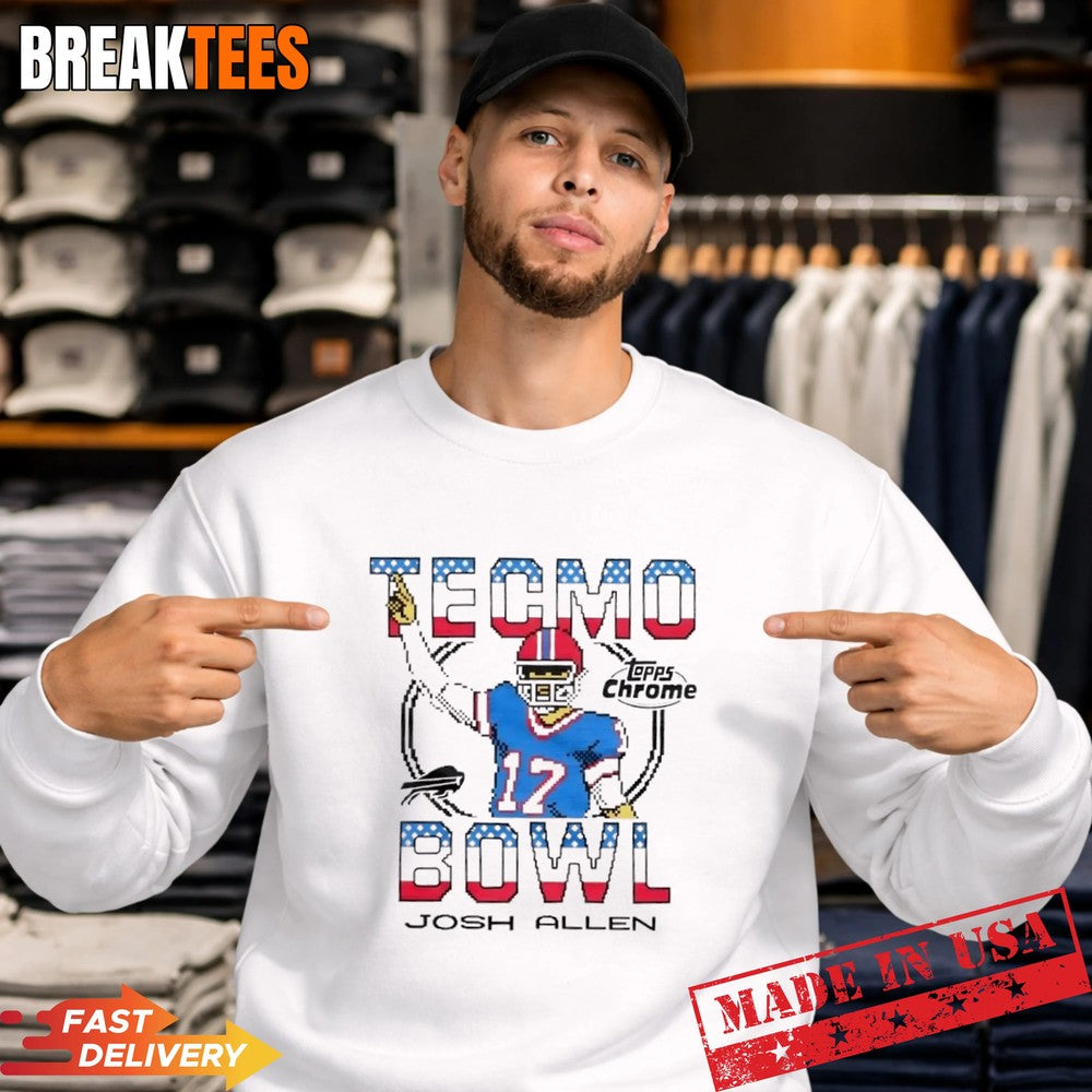 Topps Chrome x Tecmo Bowl Buffalo Bills Josh Allen T-Shirt