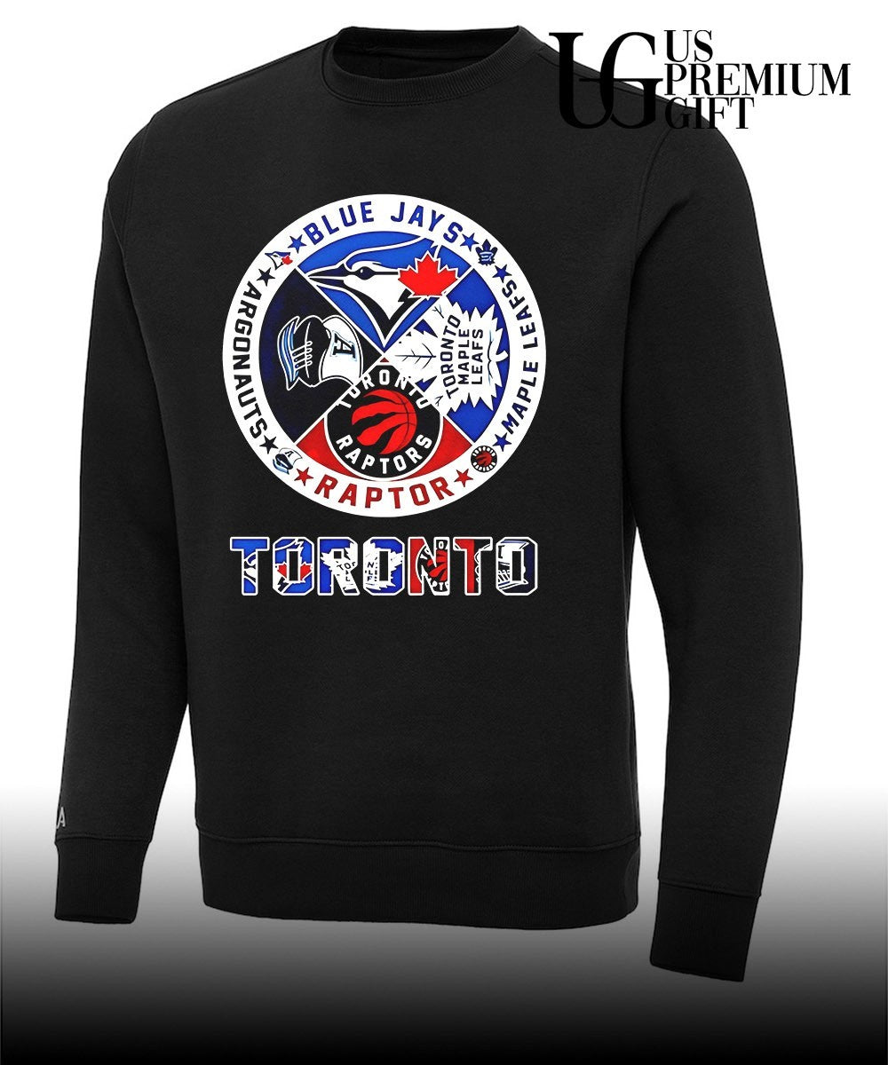Toronto sports team Toronto Blue Jays Maple Leafs Argonauts Raptors circle logo shirt