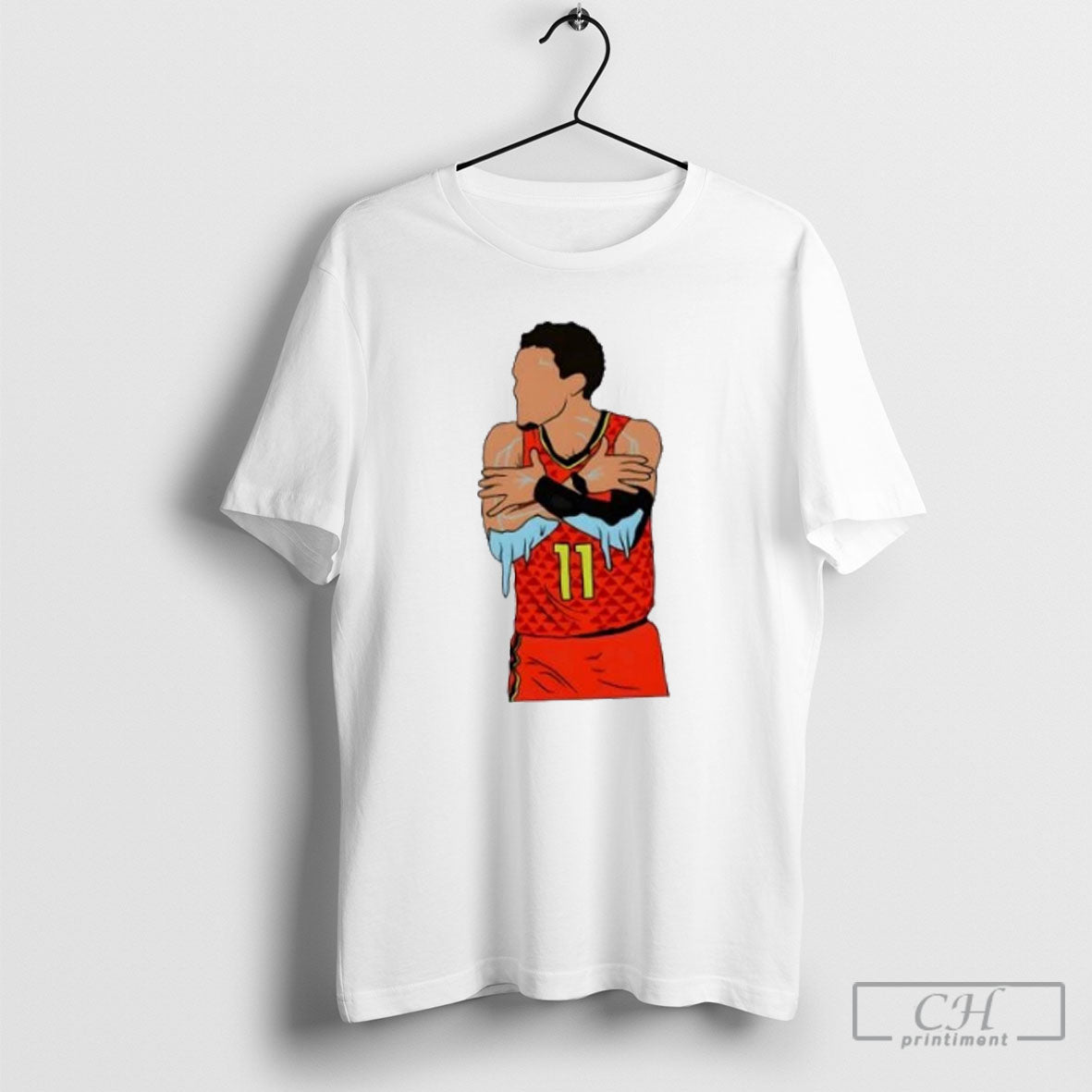 Trae Young Atlanta Hawks Ice Basketball Essential Shirt Tee