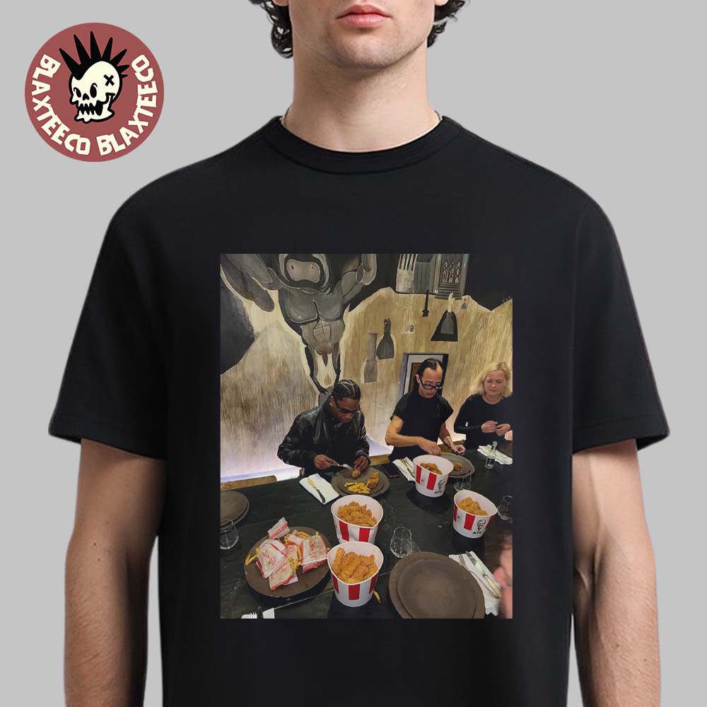 Travis Scott And Rick Owens Eating KFC Together Photo T-Shirt