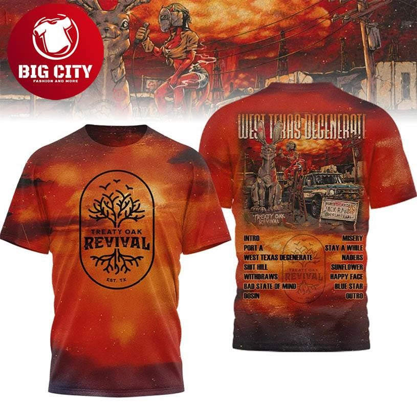 Treaty Oak Revival West Texas Degenerate 2025 Two Sided Shirt