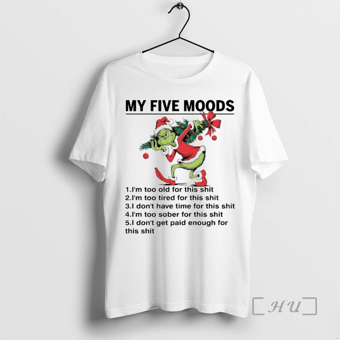 Trending Grinch My Five Moods Christmas Tree