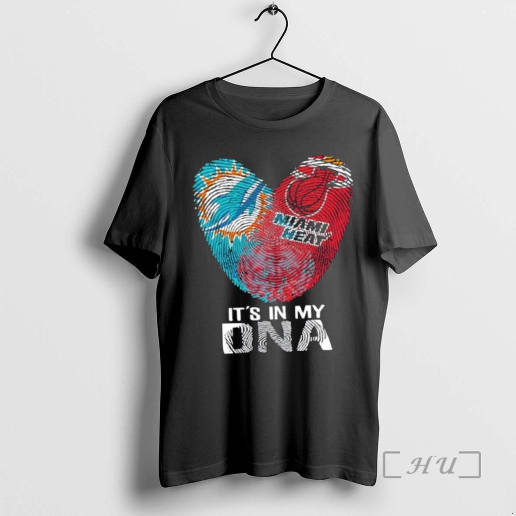 Trending Miami City Sports Dolphins X Heart Its In My Dna Fingerprint Heart Premium