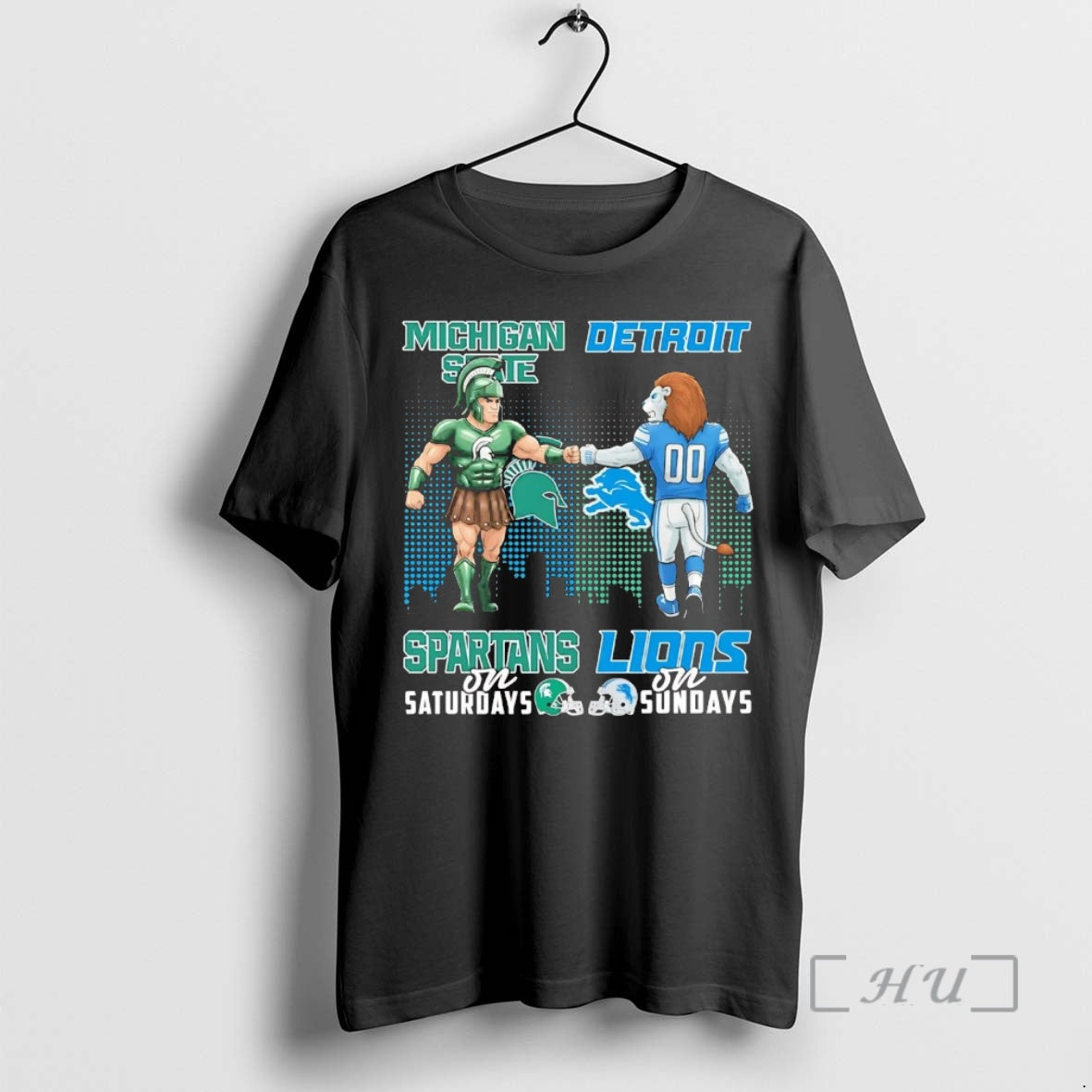 Trending Michigan State Spartans On Saturdays Detroit Lions On Sundays Mascot Premium T Shirts Sweater