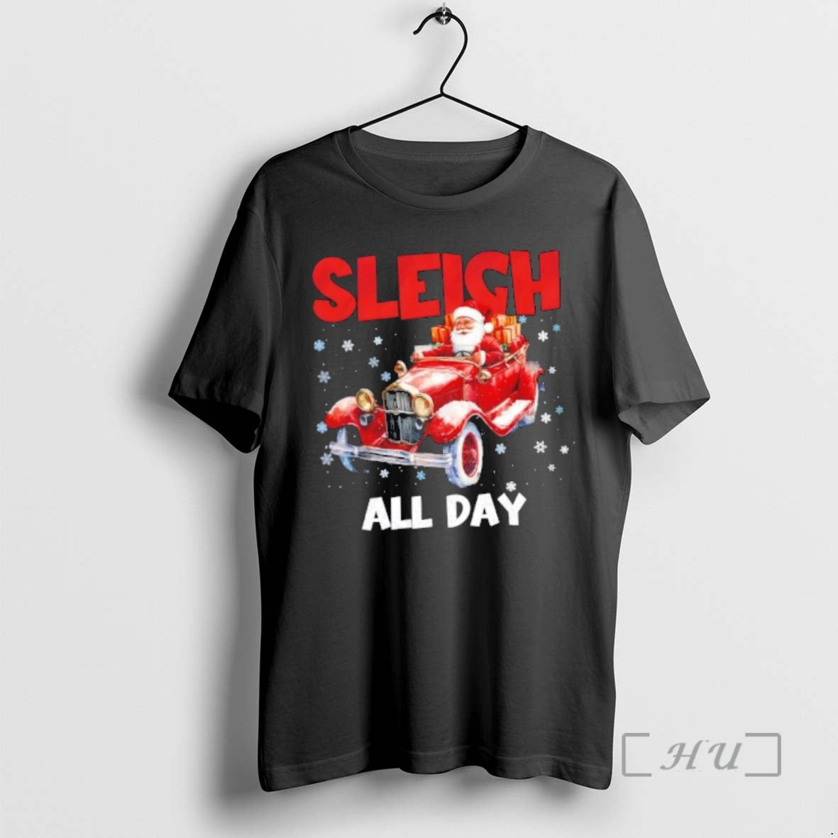 Trending Santa Claus Driving Car Sleigh All Day Vintage Christmas