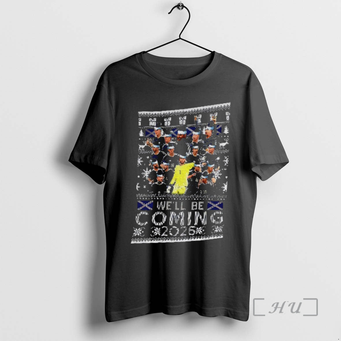 Trending Scotland Football Christmas Jumper Well Be Coming 2026 Navy World Cup 26 Scottish Premium