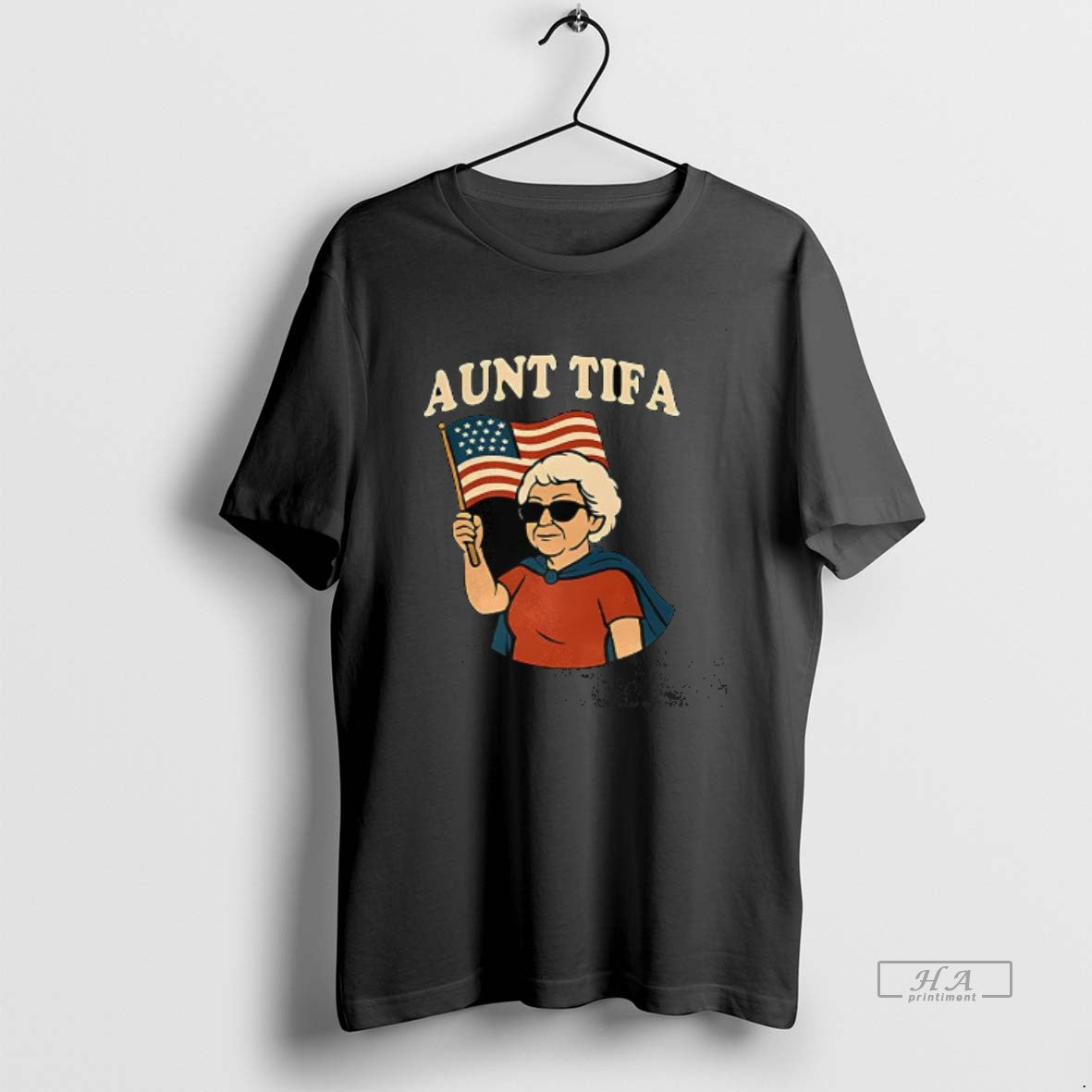 Trendy Aunt Tifa Usa Flag